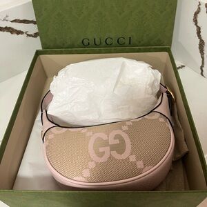 NEW Gucci Jumbo GG textured calfskin mini Ophidia Hobo Bag